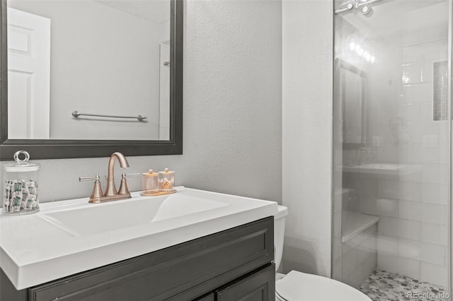 15021 Josephine St, Thornton, CO 80602 - bathroom featuring vanity and a shower stall