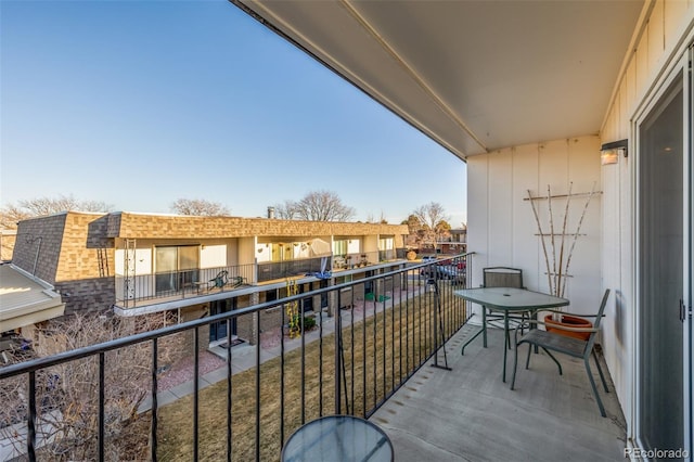 balcony with a residential view