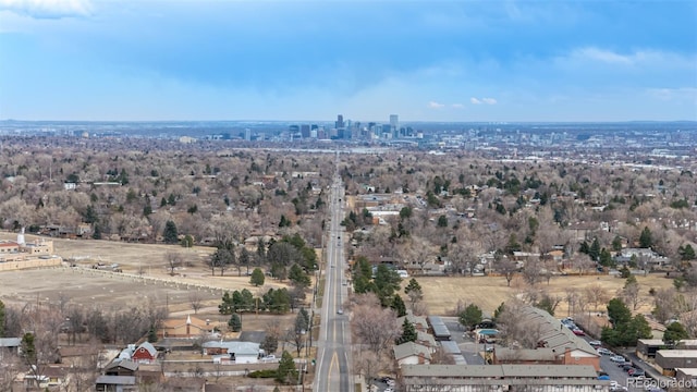 aerial view featuring a view of city