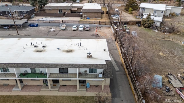 aerial view with a residential view