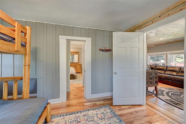 4642 Plettner Ln, Evergreen, CO 80439 - bedroom with light wood-style floors