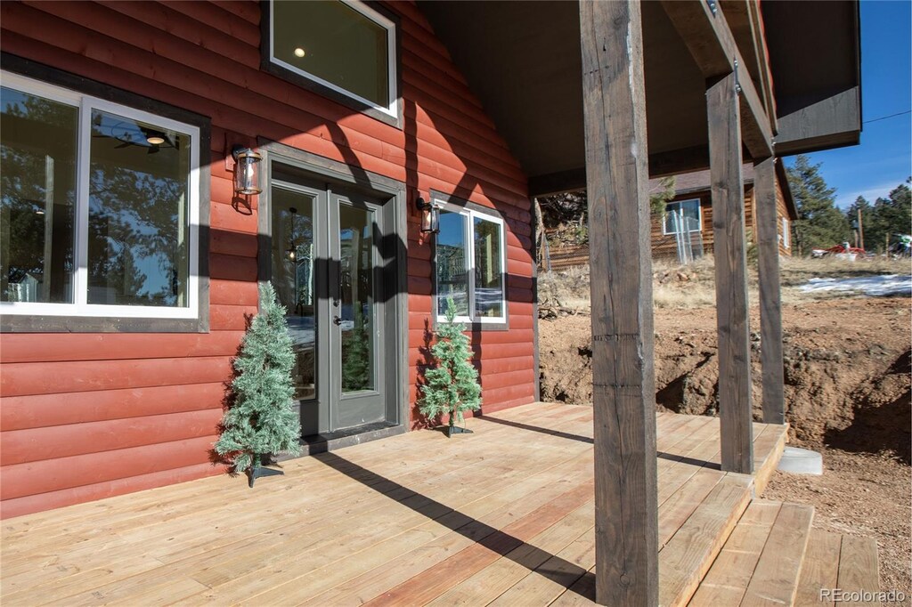 exterior space featuring french doors