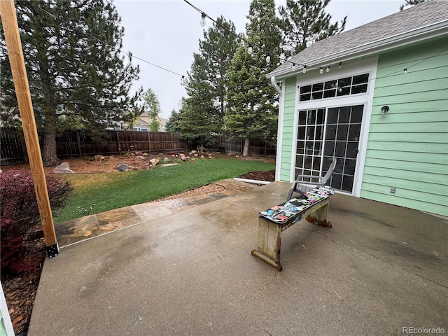 view of patio / terrace with a fenced backyard