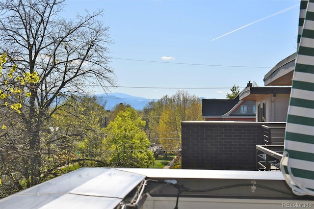 exterior space with a mountain view