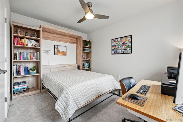 3201 W 25th Ave, Denver, CO 80211 - bedroom featuring a desk, carpet flooring, and ceiling fan