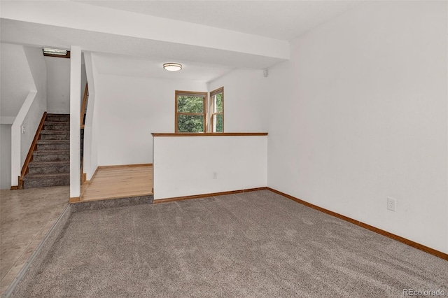 10181 Detroit Ct, Thornton, CO 80229 - carpeted spare room featuring stairway and baseboards