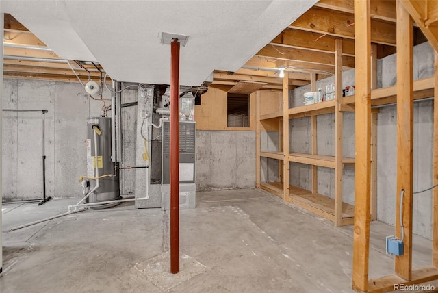 10181 Detroit Ct, Thornton, CO 80229 - unfinished below grade area featuring gas water heater and heating unit