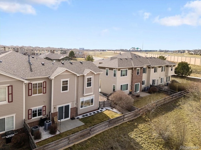 aerial view with a residential view