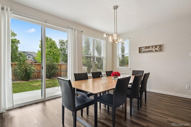 11151 W 53rd Dr, Wheat Ridge, CO 80033 - dining room with a chandelier and wood finished floors
