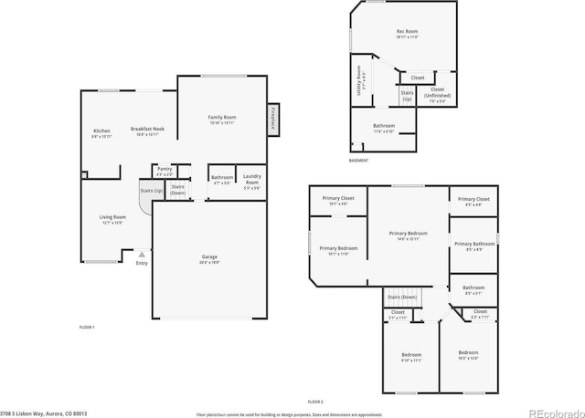 3708 S Lisbon Way, Aurora, CO 80013 - view of property floor plan