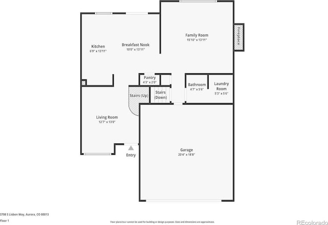 3708 S Lisbon Way, Aurora, CO 80013 - view of room layout