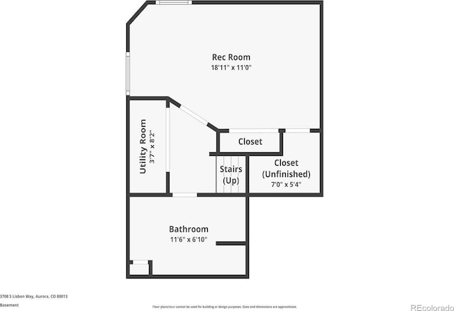 3708 S Lisbon Way, Aurora, CO 80013 - view of floor plan / room layout