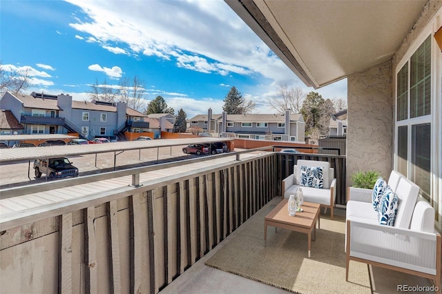 balcony with a residential view