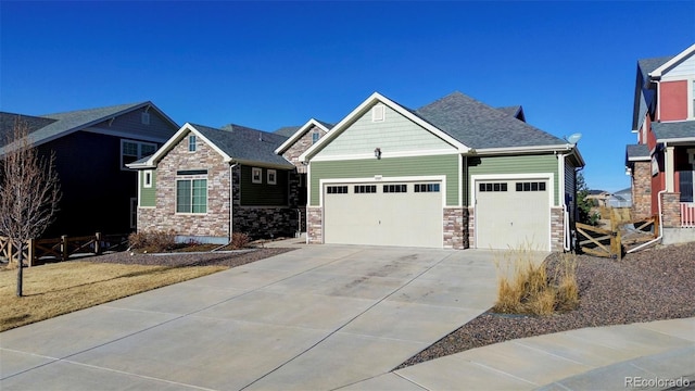 craftsman-style house featuring a garage