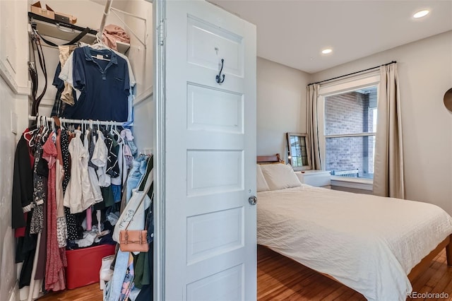 493 S Lincoln St, Denver, CO 80209 - bedroom featuring wood finished floors and recessed lighting