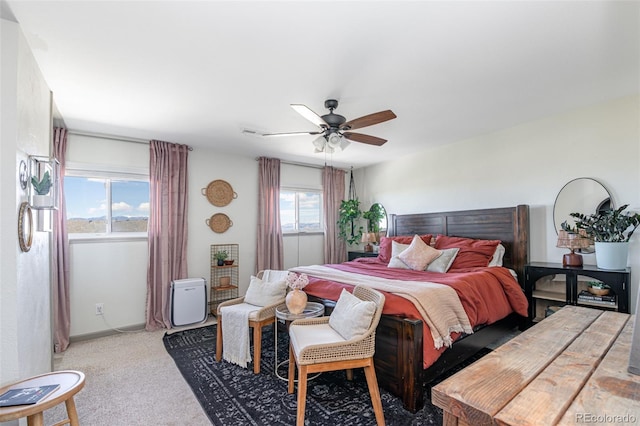 11170 Peaceful Valley Rd, Colorado Springs, CO 80925 - carpeted bedroom with baseboards and a ceiling fan