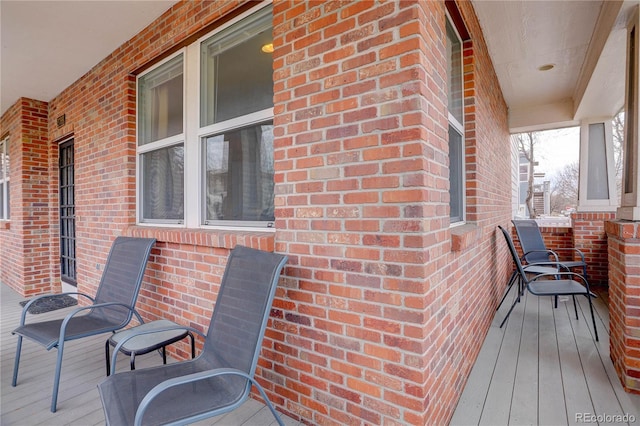 wooden deck with a porch