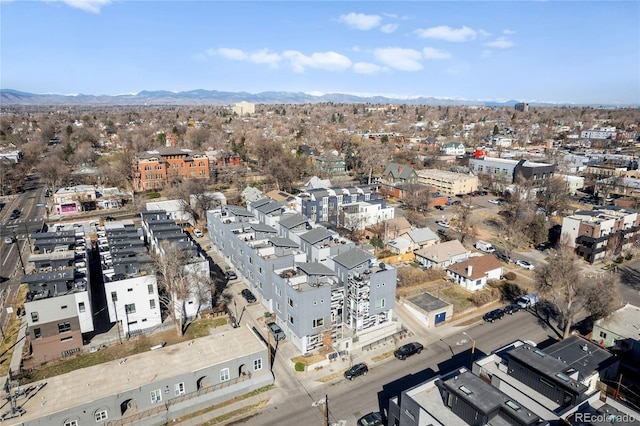 aerial view featuring a mountain view