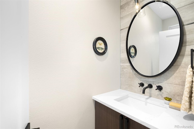 2179 S Bannock St, Denver, CO 80223 - bathroom with backsplash and vanity
