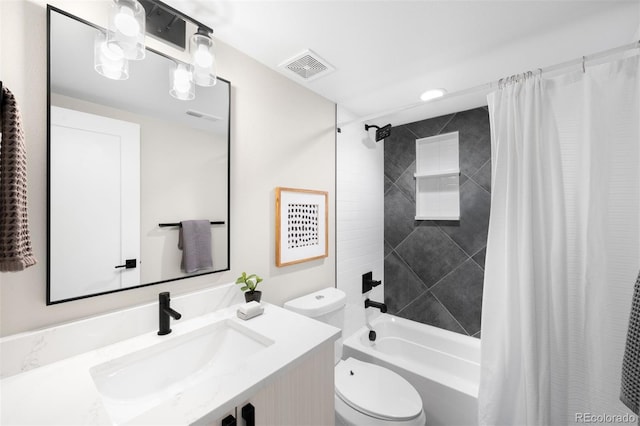 2179 S Bannock St, Denver, CO 80223 - full bathroom with toilet, shower / tub combo, and vanity