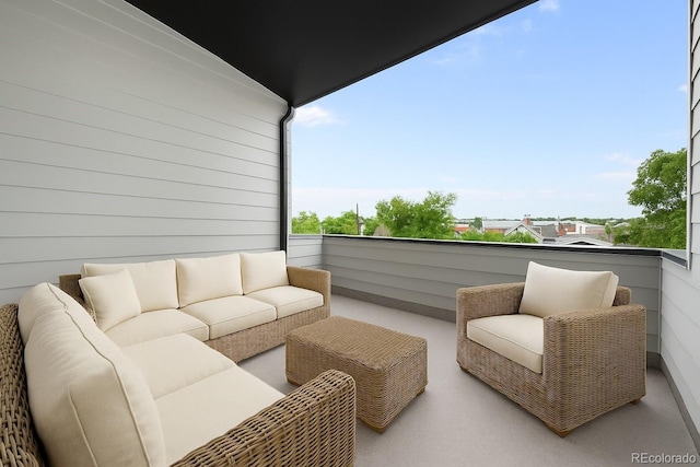 2179 S Bannock St, Denver, CO 80223 - view of patio / terrace featuring an outdoor living space and a balcony