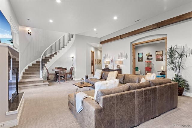 view of carpeted living room