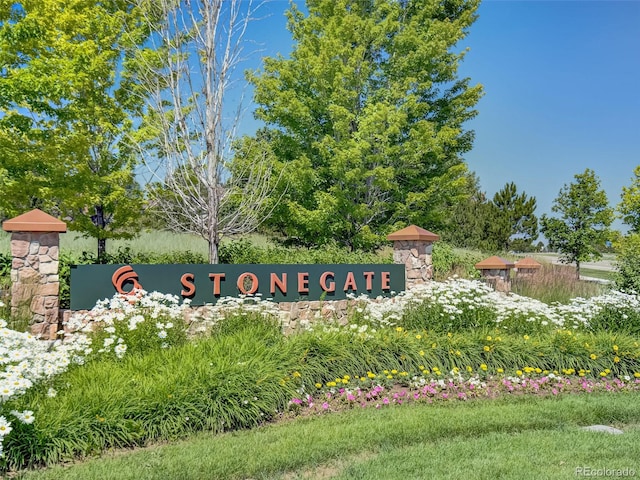 view of community sign