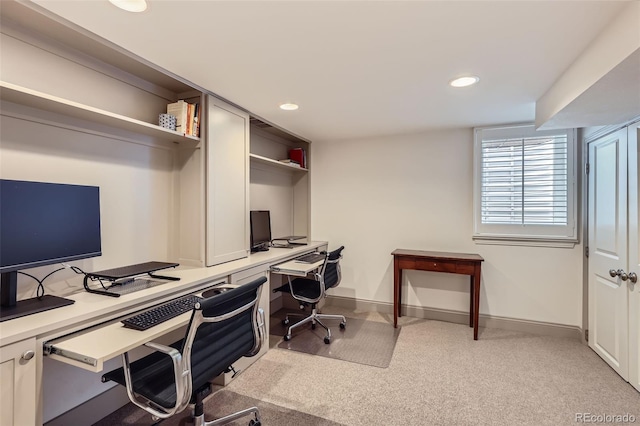 1224 Glencoe St, Denver, CO 80220 - office featuring recessed lighting and light carpet