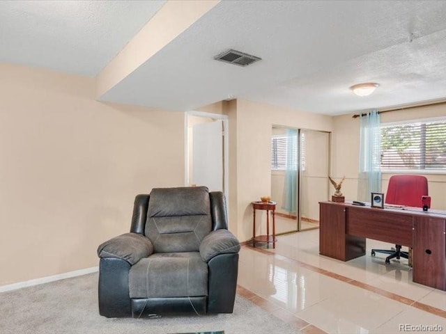 3914 E 116th Pl, Thornton, CO 80233 - office area with a textured ceiling and baseboards