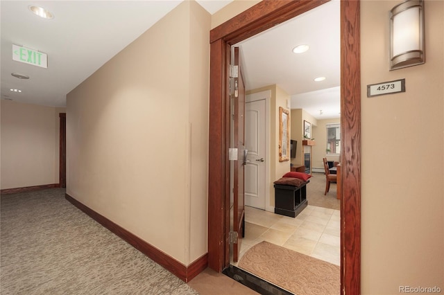 580 Winter Park Dr # 4571-4573, Winter Park, CO 80482 - corridor featuring recessed lighting, light colored carpet, and baseboards