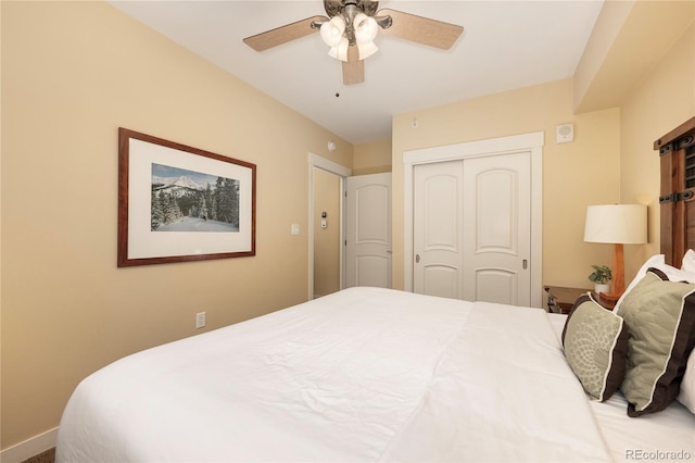 580 Winter Park Dr # 4571-4573, Winter Park, CO 80482 - bedroom featuring a closet and ceiling fan