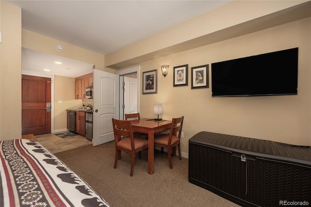 580 Winter Park Dr # 4571-4573, Winter Park, CO 80482 - dining room featuring recessed lighting, light colored carpet, and baseboards