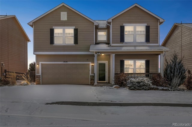 view of front of house featuring a garage