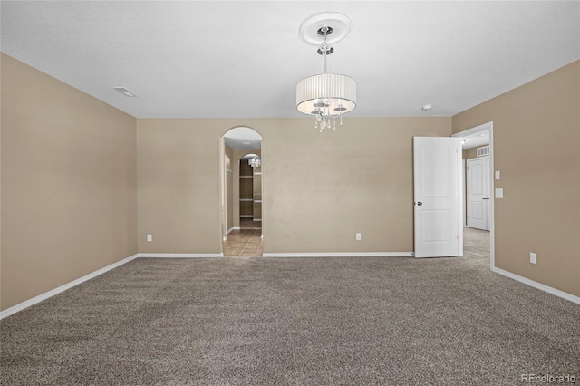 view of carpeted empty room