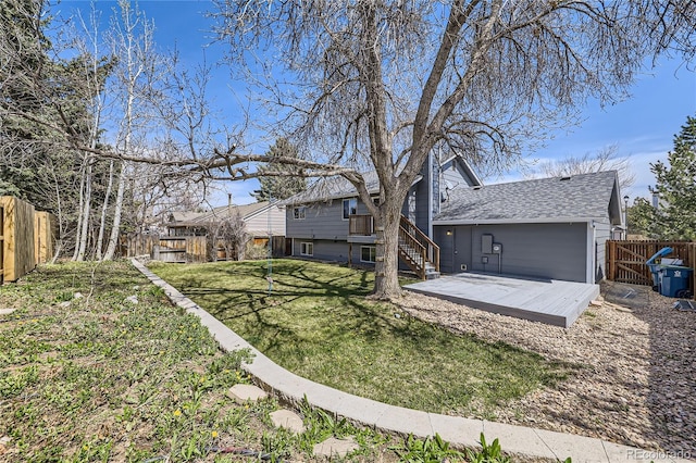 145 S Buchanan Ave, Louisville, CO 80027 - view of yard with a wooden deck