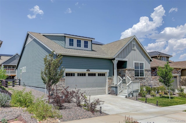 view of front of house featuring a garage