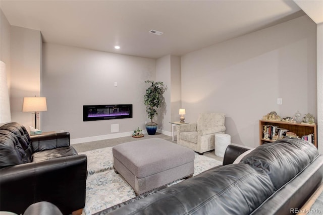 view of carpeted living room