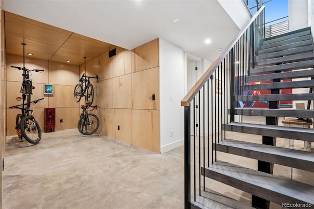 interior space with recessed lighting and visible vents