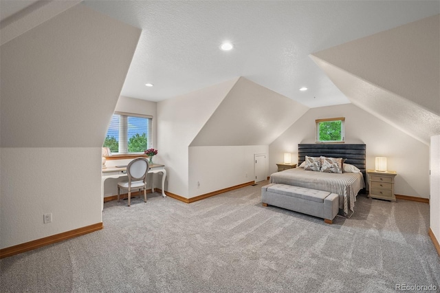 1999 Champions Cir, Castle Rock, CO 80104 - carpeted bedroom with lofted ceiling and recessed lighting