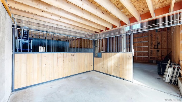 view of horse barn