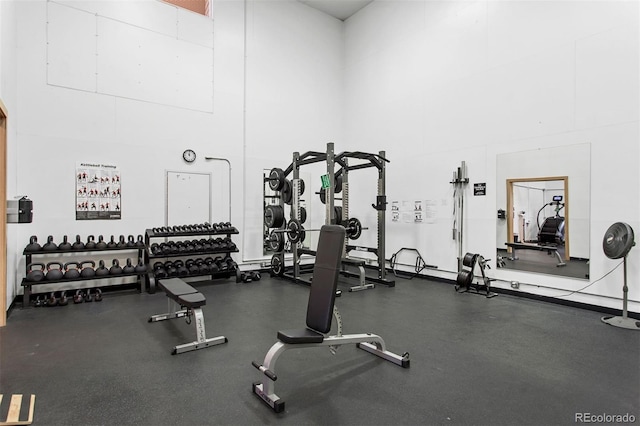 23655 Currant Dr, Golden, CO 80401 - workout area with a towering ceiling