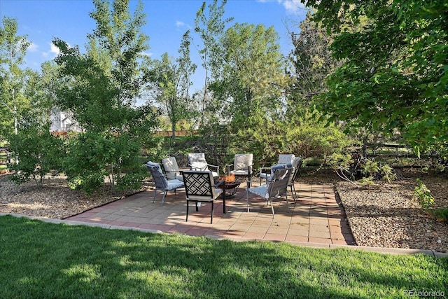 9375 Webster Way, Westminster, CO 80021 - view of patio with an outdoor fire pit