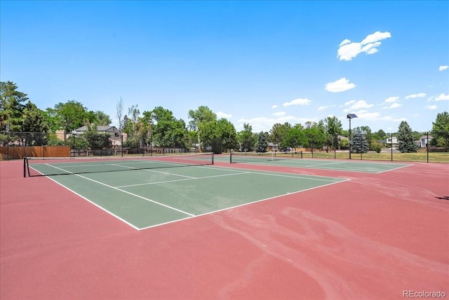 4351 S Evanston Ct, Aurora, CO 80015 - view of tennis court with community basketball court