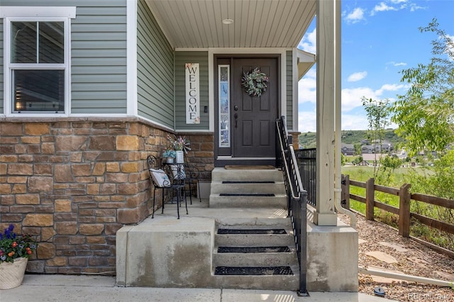 3871 Starry Night Loop, Castle Rock, CO 80109 - property entrance featuring stone siding