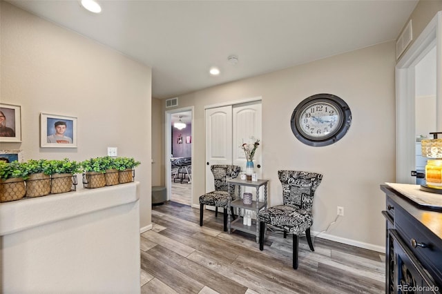 3871 Starry Night Loop, Castle Rock, CO 80109 - living area featuring light wood-type flooring and recessed lighting