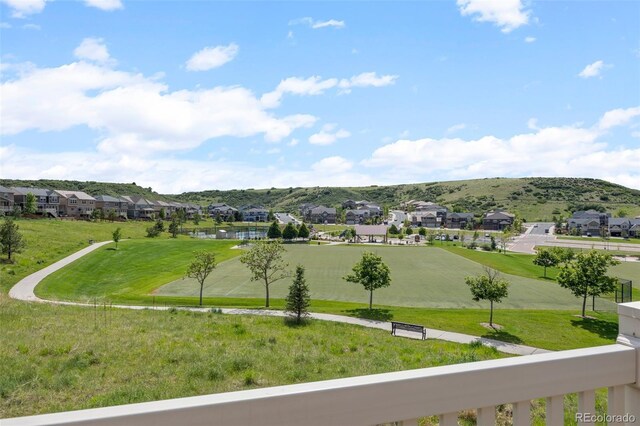 3871 Starry Night Loop, Castle Rock, CO 80109 - aerial perspective of suburban area featuring a mountain backdrop