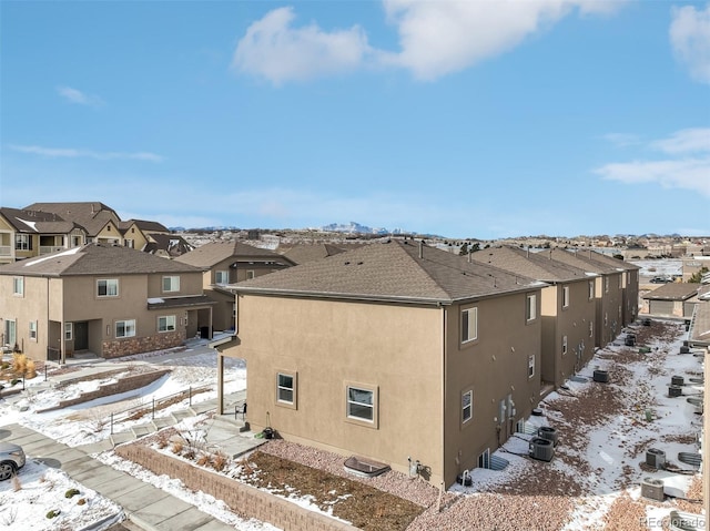 view of snow covered exterior