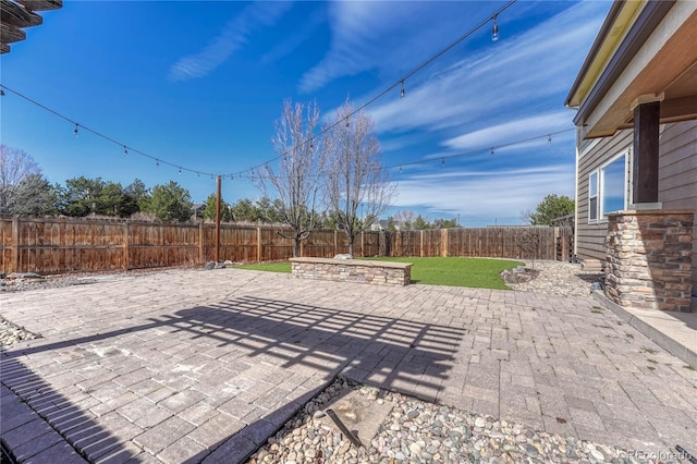 view of patio / terrace with a fenced backyard