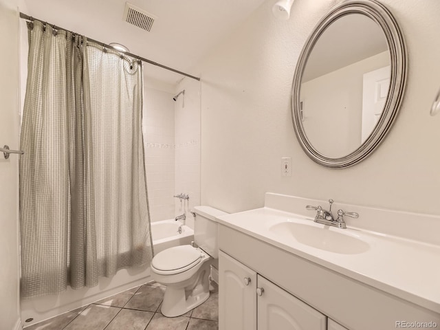 7826 S Niagara Way, Centennial, CO 80112 - bathroom featuring vanity, shower / tub combo with curtain, and tile patterned flooring