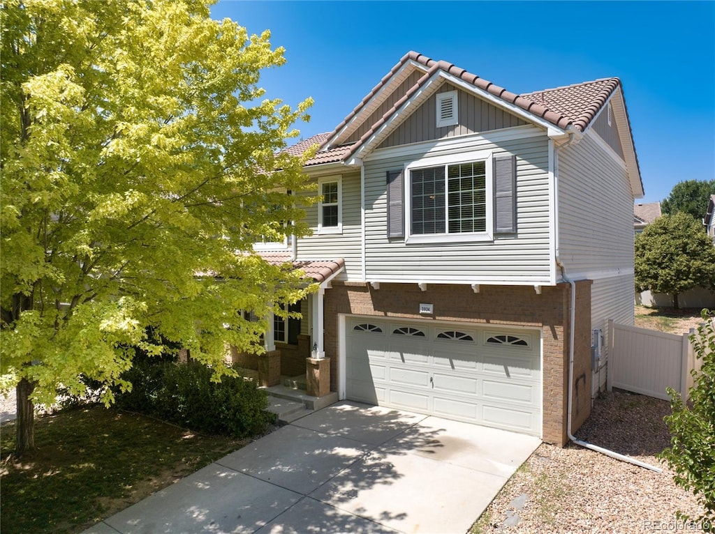 view of front of house featuring a garage